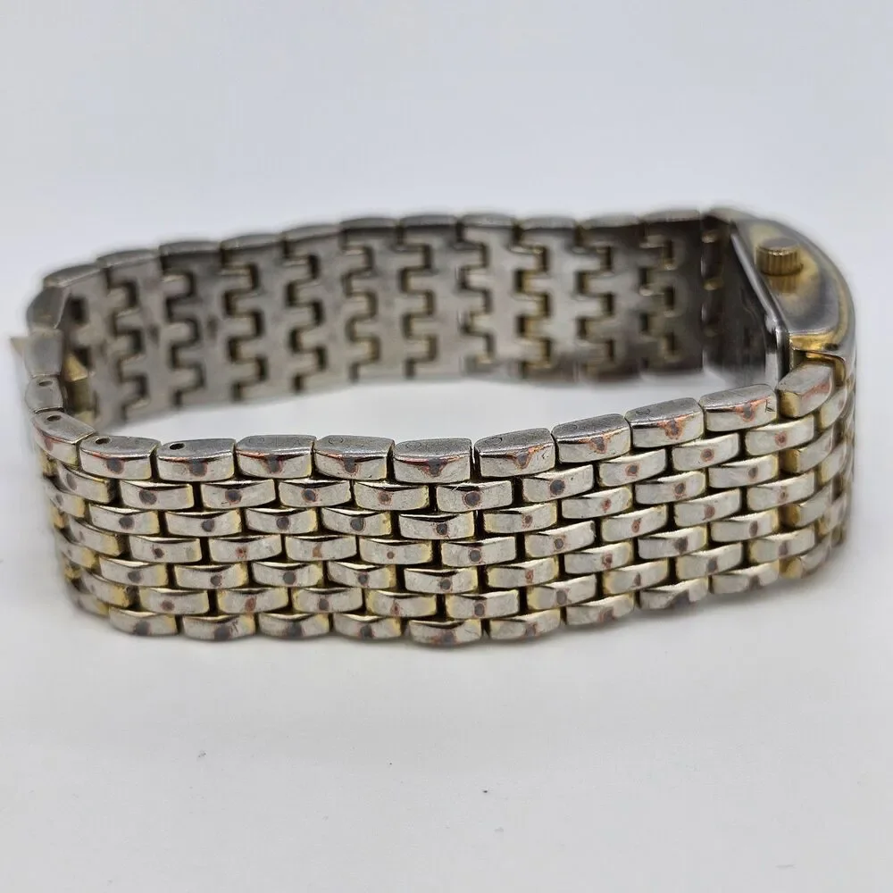 Benrus Women's Watch 19MM Gold Dial Diamond Bezel Gold Bracelet 6.5